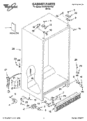 CABINET PARTS Diagram and Parts List for 6GD5SHQXKB02  Whirlpool Refrigerator