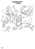 BULKHEAD PARTS, OPTIONAL PARTS (NOT INCLUDED) Diagram and Parts List for RGX6634RQ0  Roper Dryer