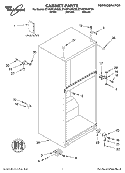 CABINET, LITERATURE Diagram and Parts List for ET4WPKXKQ00  Whirlpool Refrigerator