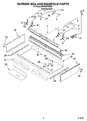 BURNER BOX AND MANIFOLD PARTS Diagram and Parts List for KDRP487MSS03  KitchenAid Range