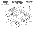 COOKTOP PARTS Diagram and Parts List for FGP305KV3  Roper Range