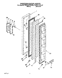 FREEZER DOOR Diagram and Parts List for RS20CKXAL02  Roper Refrigerator