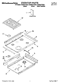 COOKTOP PARTS Diagram and Parts List for KGSI901PSS00  KitchenAid Range