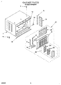 CABINET Diagram and Parts List for ACH122XA0  Whirlpool Air Conditioner