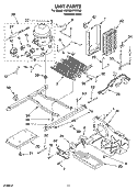 UNIT PARTS Diagram and Parts List for KSRB25FRBX00  KitchenAid Refrigerator