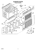 CABINET PARTS Diagram and Parts List for CA18WCK0  Crosley Air Conditioner