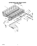 UPPER RACK AND TRACK Diagram and Parts List for KUDJ23HYWH0  KitchenAid Dishwasher