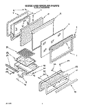 DOOR AND BROILER Diagram and Parts List for SF304BSYN0  Whirlpool Range