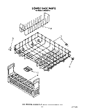LOWER RACK Diagram and Parts List for KUDA220T0  KitchenAid Dishwasher
