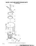 HEATER, PUMP AND LOWER SPRAYARM Diagram and Parts List for DU8700XT1  Whirlpool Dishwasher