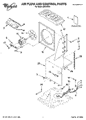 AIR FLOW AND CONTROL PARTS Diagram and Parts List for AD50USR1  Whirlpool Dehumidifier