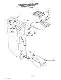 FREEZER LINER Diagram and Parts List for 7ED7FHGXKQ01  Whirlpool Refrigerator