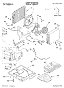UNIT, LITERATURE Diagram and Parts List for CA24WCL0  Crosley Air Conditioner