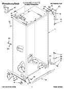CABINET Diagram and Parts List for KSSS36DBW00  KitchenAid Refrigerator