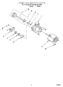 PUMP AND MOTOR Diagram and Parts List for RUD5000HB0  Roper Dishwasher