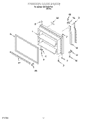 FREEZER DOOR, LIT/OPTIONAL Diagram and Parts List for 3XKVN600F04  Whirlpool Refrigerator