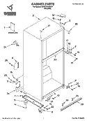 CABINET PARTS Diagram and Parts List for GARF19XXPK01  Whirlpool Refrigerator