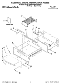CONTROL, DOOR AND DRAWER PARTS Diagram and Parts List for KEWS175SPA02  KitchenAid Warming Drawer