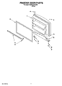 FREEZER DOOR PARTS, OPTIONAL PARTS Diagram and Parts List for 5GR9SHKXLQ04  Whirlpool Refrigerator