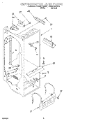 REFRIGERATOR LINER Diagram and Parts List for 4ED25DQXDW01  Whirlpool Refrigerator