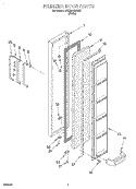 FREEZER DOOR Diagram and Parts List for RS20EKXEW00  Roper Refrigerator