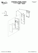 CONTROL PANEL PARTS Diagram and Parts List for MH1170XST4  Whirlpool Microwave