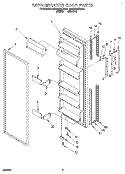 REFRIGERATOR DOOR Diagram and Parts List for RS22AWXEN01  Roper Refrigerator