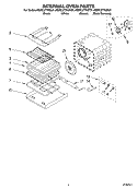 INTERNAL OVEN PARTS Diagram and Parts List for KEMC377KWH01  KitchenAid Microwave Oven Combo