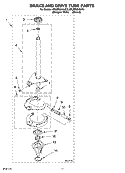 BRAKE AND DRIVE TUBE PARTS Diagram and Parts List for 4PLBR8543JQ3  Whirlpool Washer