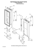 REFRIGERATOR DOOR PARTS Diagram and Parts List for GX5FHTXVY09  Whirlpool Refrigerator