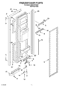 FREEZER DOOR PARTS Diagram and Parts List for KSBP25FKSS01  KitchenAid Refrigerator