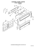CONTROL PANEL PARTS Diagram and Parts List for WFG714HLAS0  Whirlpool Range