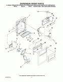 DISPENSER FRONT PARTS Diagram and Parts List for ED5FHAXVA02  Whirlpool Refrigerator
