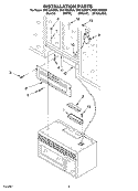 INSTALLATION Diagram and Parts List for MH6150XMT0  Whirlpool Microwave