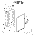 DOOR PARTS Diagram and Parts List for EL02PPXMB00  Whirlpool Refrigerator