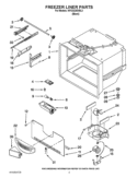 FREEZER LINER PARTS Diagram and Parts List for KFCO22EVBL3  KitchenAid Refrigerator