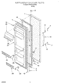 REFRIGERATOR DOOR Diagram and Parts List for 3XART710GW02  Whirlpool Refrigerator