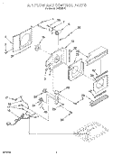 AIRFLOW AND CONTROL Diagram and Parts List for TA05002F0  Whirlpool Air Conditioner