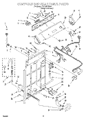 CONTROLS AND REAR PANEL Diagram and Parts List for 7LSC8244EZ0  Whirlpool Washer