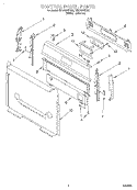 CONTROL PANEL Diagram and Parts List for SF375PEEW0  Whirlpool Range