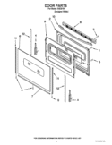 DOOR PARTS Diagram and Parts List for IVE30101  Inglis Range