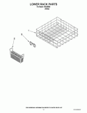 LOWER RACK PARTS Diagram and Parts List for IWU98663  Inglis Dishwasher