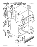 CABINET Diagram and Parts List for ET18PKXWW00  Whirlpool Refrigerator