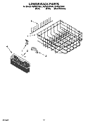 LOWER RACK PARTS, OPTIONAL PARTS (NOT INCLUDED) Diagram and Parts List for KUDI02CRBL1  KitchenAid Dishwasher