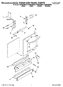 DOOR AND PANEL PARTS Diagram and Parts List for KUDP02FRBT2  KitchenAid Dishwasher