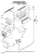 ICEMAKER PARTS Diagram and Parts List for MSD2258KEU00  Whirlpool Refrigerator