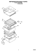 REFRIGERATOR SHELF PARTS Diagram and Parts List for TS25AGXRD00  Estate Refrigerator