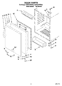 DOOR PARTS Diagram and Parts List for KURS24RSBS00  KitchenAid Refrigerator
