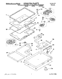 SECTION Diagram and Parts List for KECC502BWH0  KitchenAid Cooktop