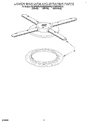 LOWER WASHARM AND STRAINER Diagram and Parts List for KUDS23HBWH0  KitchenAid Dishwasher